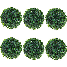 Funzhan boxwood topiary ball six pack display for stylish home decor