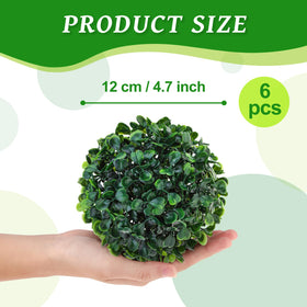 Funzhan boxwood topiary ball close up shows realistic texture and durable material