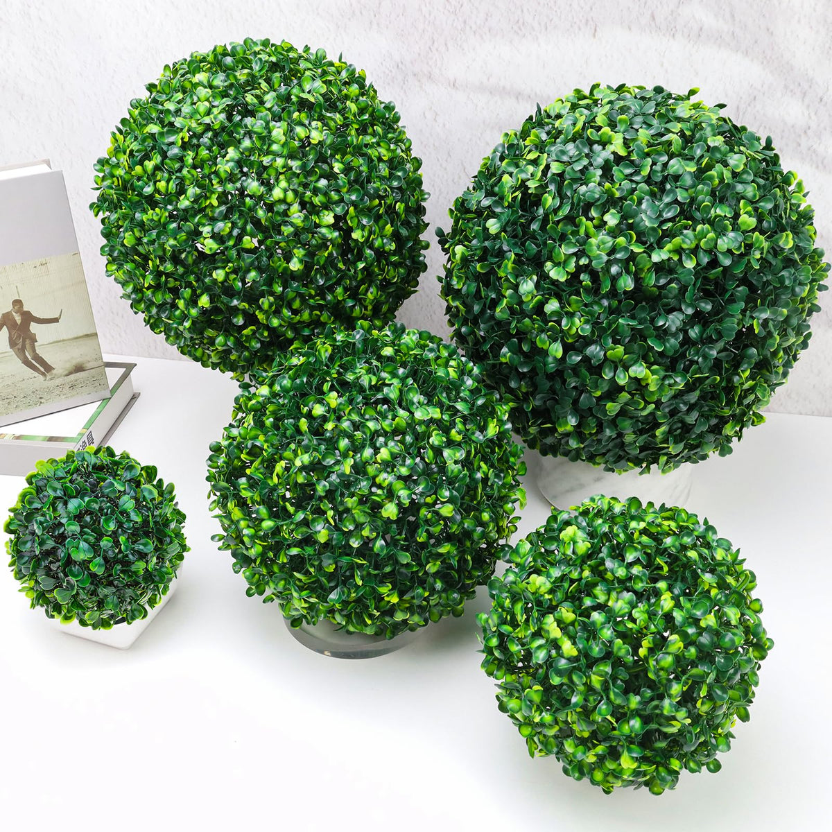 Funzhan outdoor friendly boxwood ball with UV resistant plastic