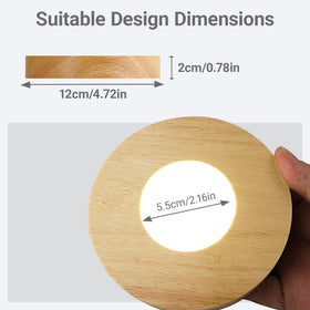 FuoiCorn Wood LED Base tilts for improved glass art viewing.