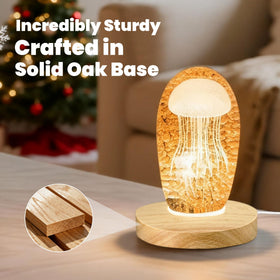 FuoiCorn Wood LED Base provides ten level dimming for precise glow.