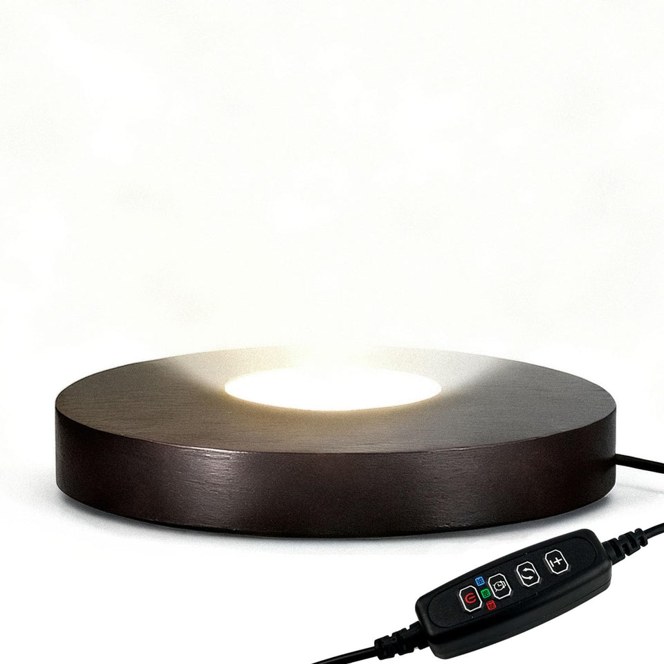 FuoiCorn Wood LED Light Base enhances crystal display visuals with even illumination.
