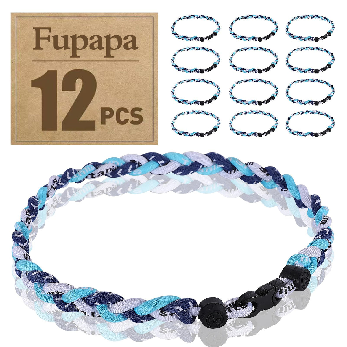 Fupapa baseball necklace close-up beads, durable and vibrant for game day.