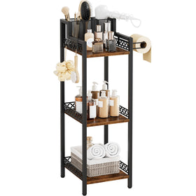 FURFUN bathroom shelf with hair dryer holder for easy styling