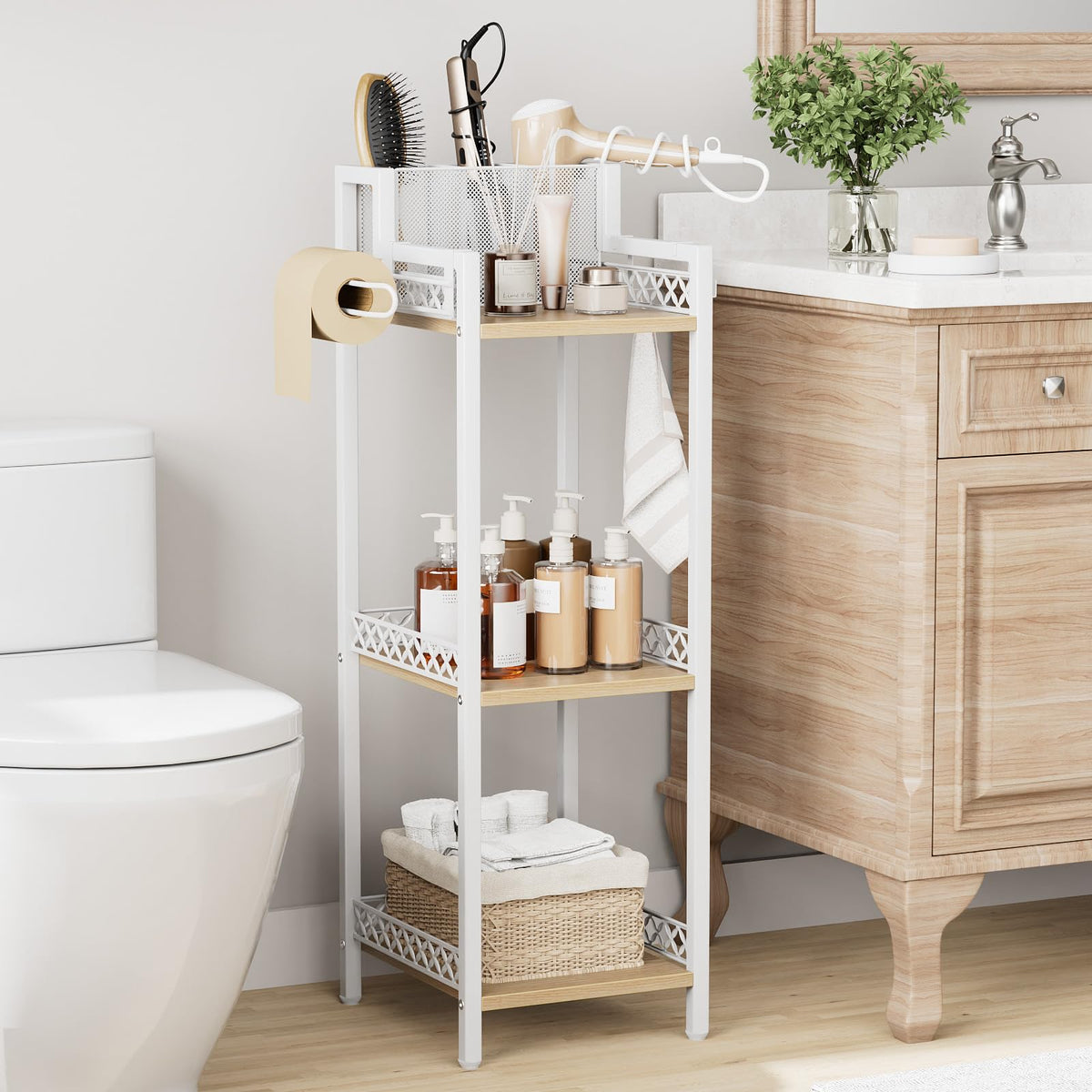 FURFUN multiroom storage for kitchen and laundry keeps essentials organized