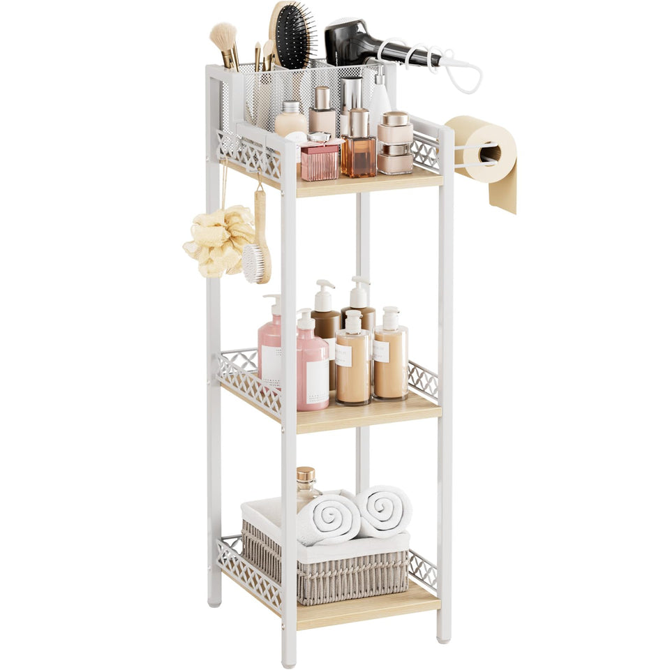 FURFUN slim bathroom shelf 3-tier for compact spaces beside the toilet