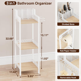 FURFUN top-tier shelf with removable compartments for hair tools and accessories