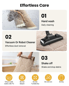 Furicher durable rug resists fading and fraying with regular washing