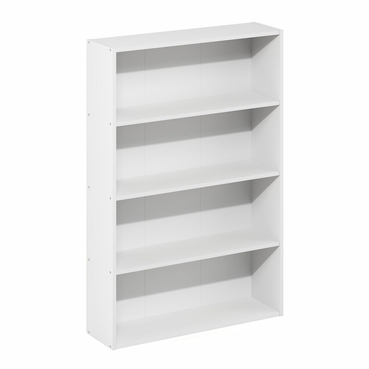 Furinno Basic Book Shelf 6.6in depth, 23.6in width, 35in height supports balanced display.