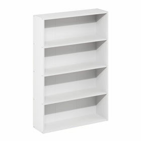 Furinno Basic Book Shelf 6.6in depth, 23.6in width, 35in height supports balanced display.