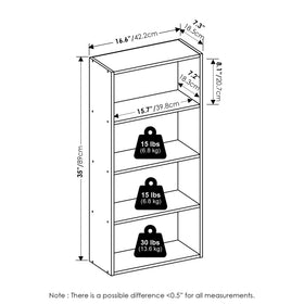 Close-up of CARB-certified composite wood on the Furinno Basic Book Shelf