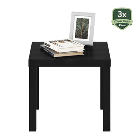 Furinno Classic Homey Square Side Table assembly steps illustrate quick, tool-free setup.