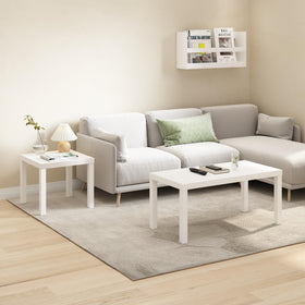 Furinno Classic side table with lamp on surface, showcasing stable display