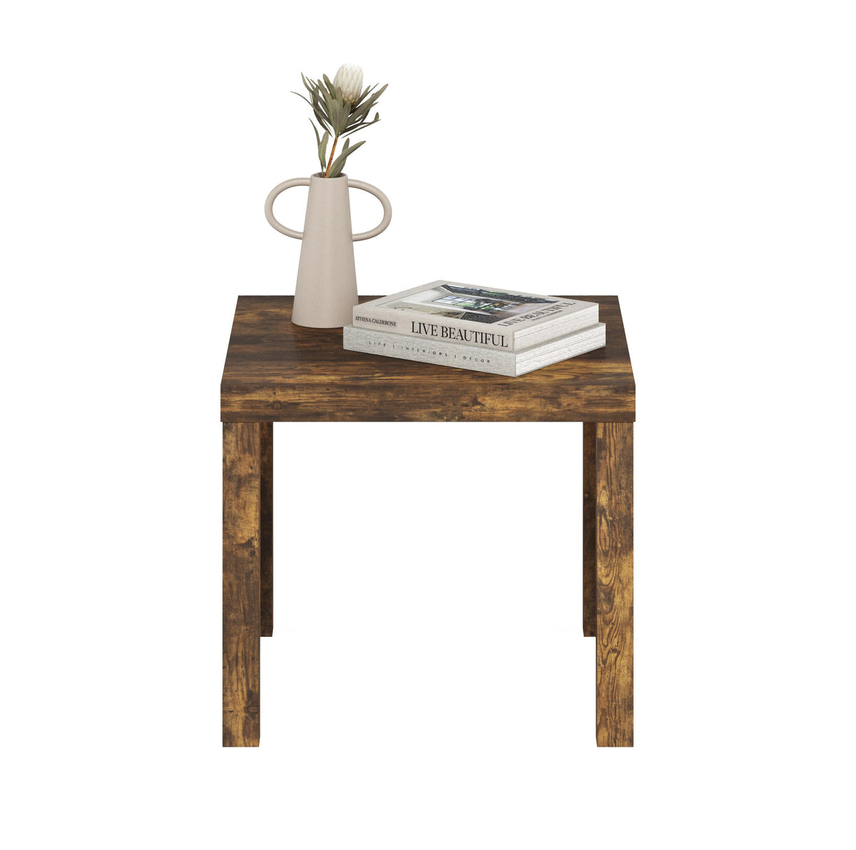 Furinno Classic Side Table toolless assembly for quick setup