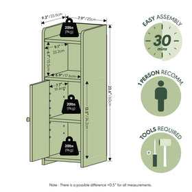 Furinno Fulda adjustable shelves adapt to towels, toiletries, or baskets.
