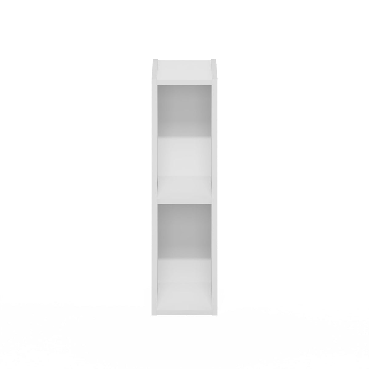 Furinno Fulda back panel detail enhances stability for secure shelf storage.
