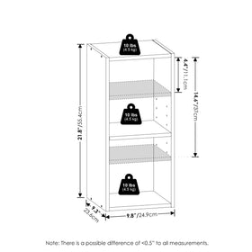 Furinno Fulda sturdy back panel shown for added stability and safety
