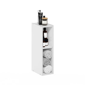 Furinno Fulda dimensions 9.3 x 5.9 x 21.2 inches fit tight corners.