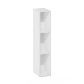 Furinno Fulda dimensions 9.3D x 5.9W x 31.5H inches fit narrow corners.