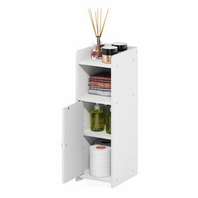 Furinno Fulda side view highlighting the slim profile for tight spaces.