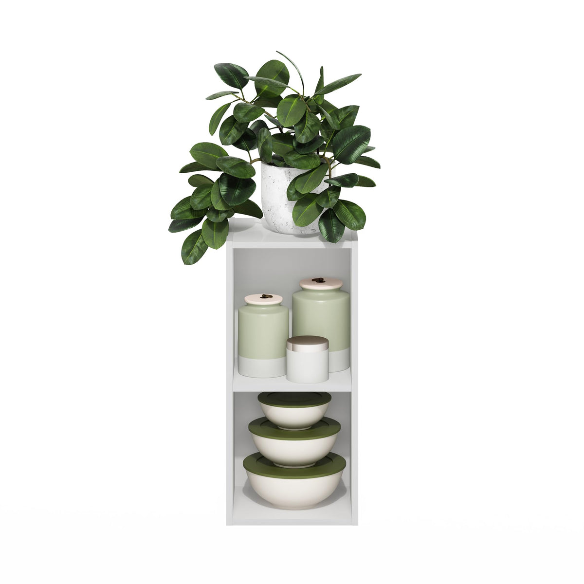 Furinno Fulda slim width 10inch bookshelf fit for tight corners in a room