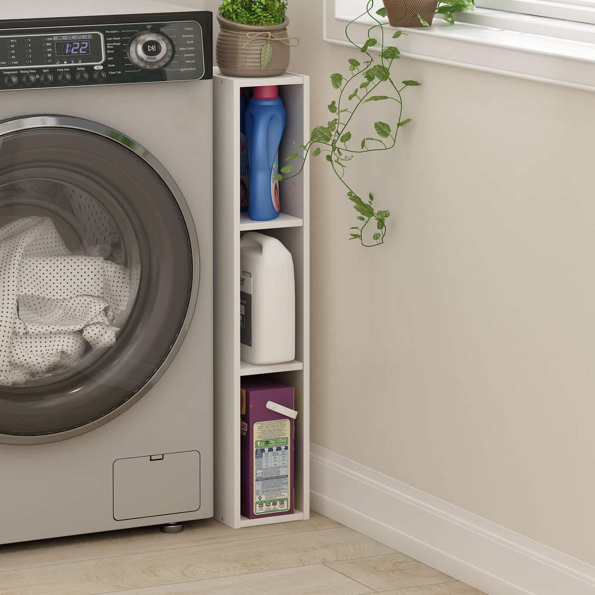 Furinno Fulda sturdy back panel adding stability to the unit.