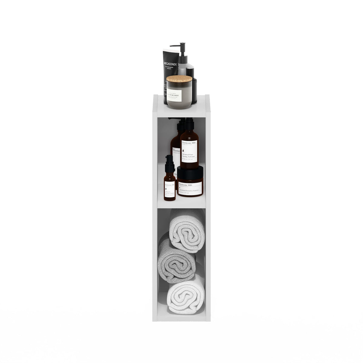Furinno Fulda white in-room setup illustrates versatile placement.