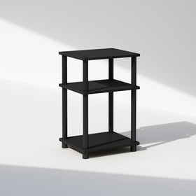 Furinno Just 3-Tier supports up to 60 lbs total for sturdy storage