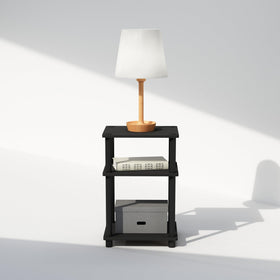 Furinno Just 3-Tier measures 11.5d x 13.4w x 22.8h inches for small spaces