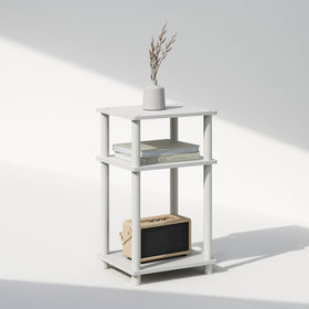 Furinno Just 3-Tier End Table dimensions: 11.5D x 13.4W x 22.8H.