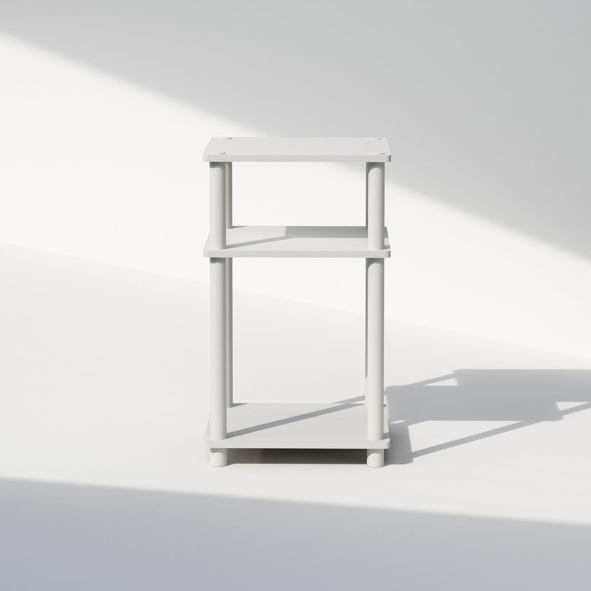 Furinno Just 3-Tier End Table weight capacity illustrated for daily use.