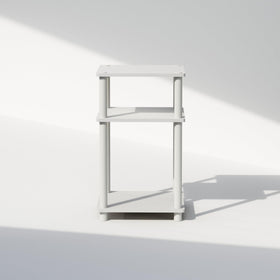Furinno Just 3-Tier End Table weight capacity illustrated for daily use.