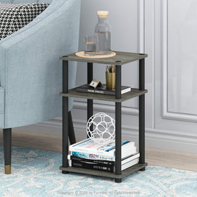 Furinno Just 3-tier open storage shelves keeps books organized and within reach.