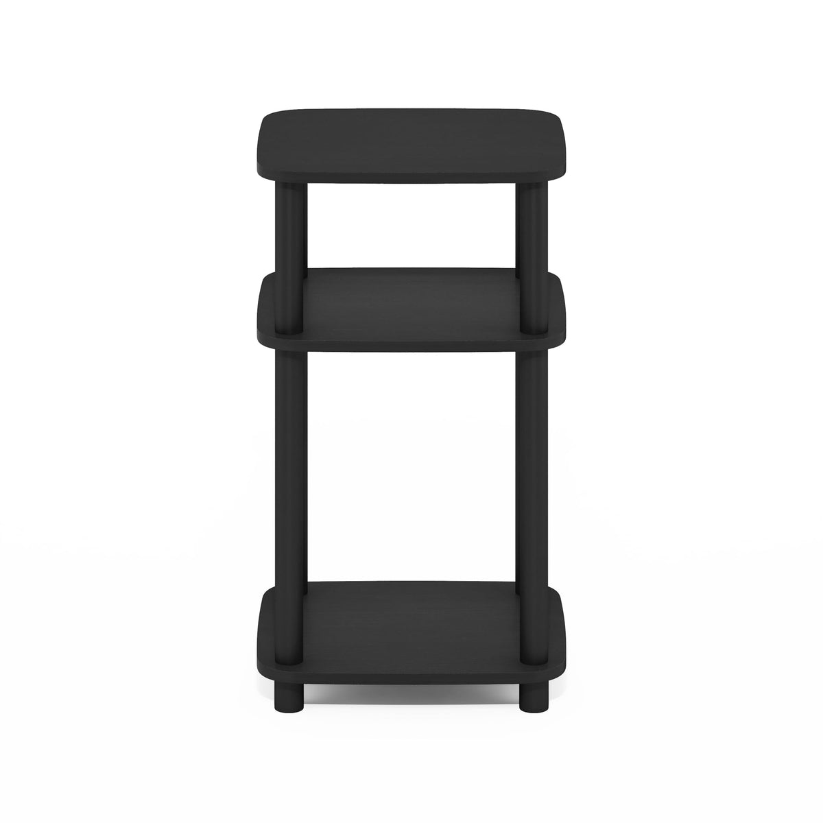 Furinno Just end table supporting up to 60 lbs across shelves