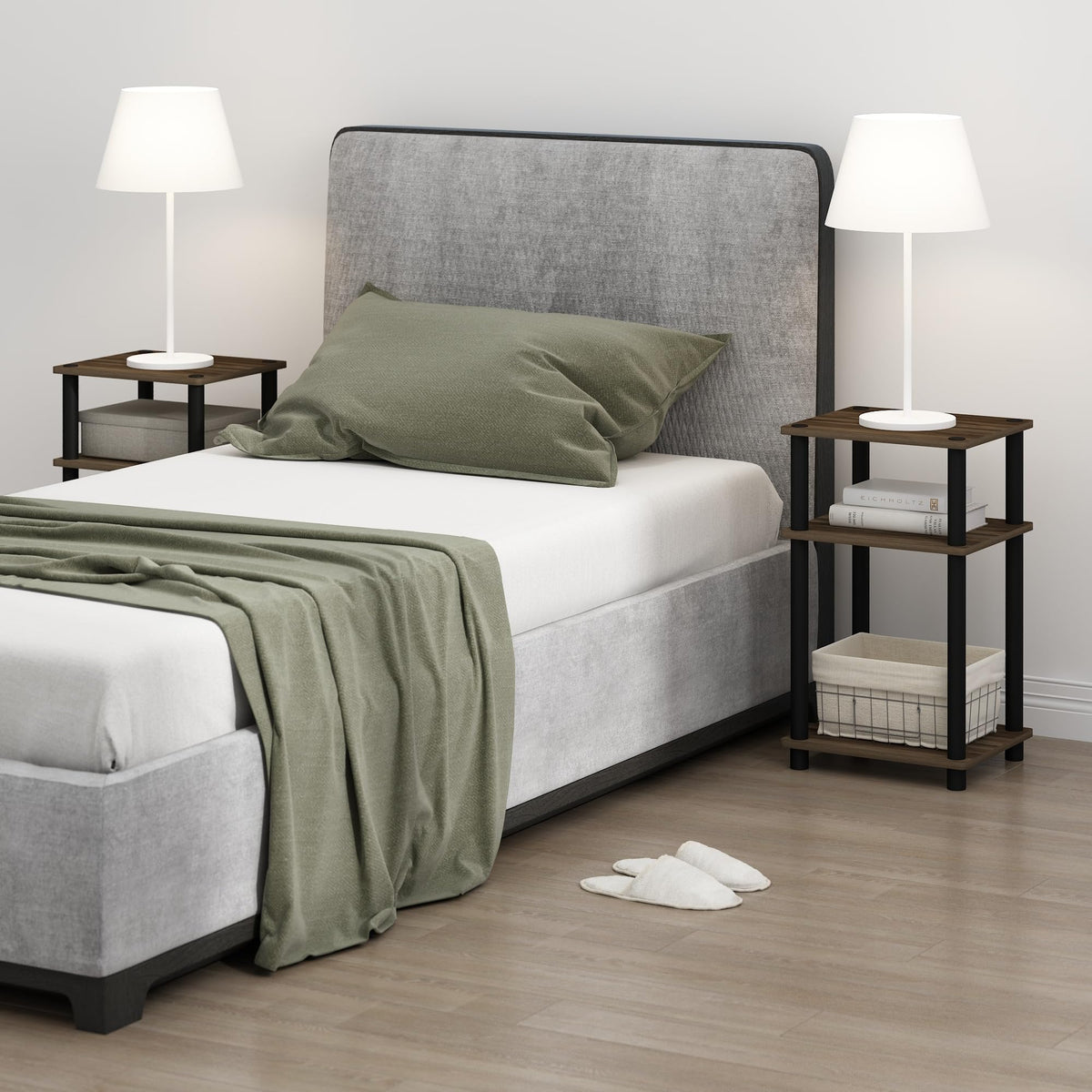 Furinno JUST Columbia Walnut finish adds warm vibes to any room.