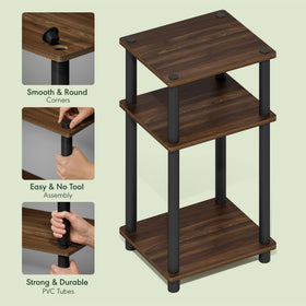 Furinno JUST compact dimensions fit small spaces: 11.5 x 13.4 x 22.8 inches.