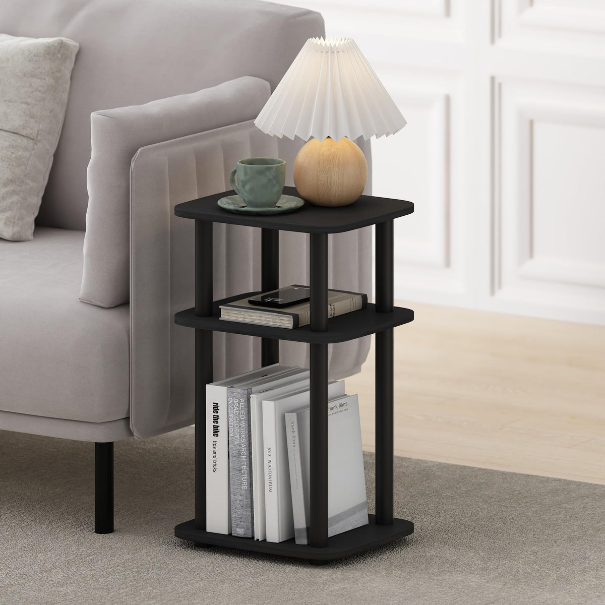 Furinno Just round-curve corner end table with soft edges