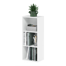 Furinno LUDER 3-cube open shelves display organized books and decor for a tidy space