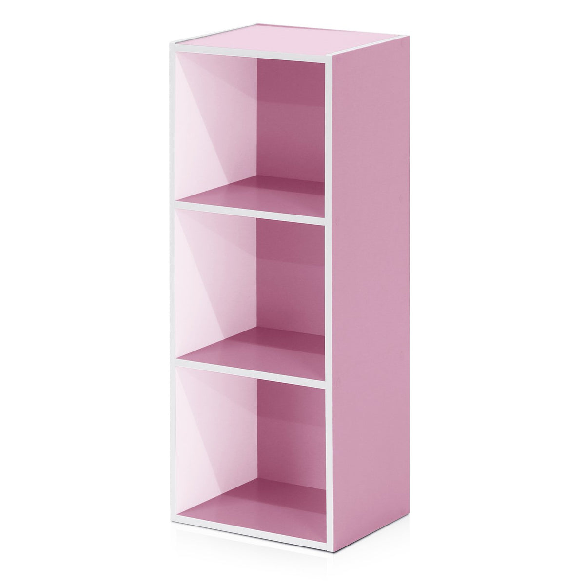 Furinno LUDER 3-Cube Shelf open shelves for organized living room display.