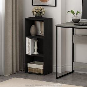 Furinno LUDER 3-cube layout shown from the side for compact storage
