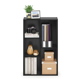 Furinno Luder back-panel stability image underscores steady storage and item containment.