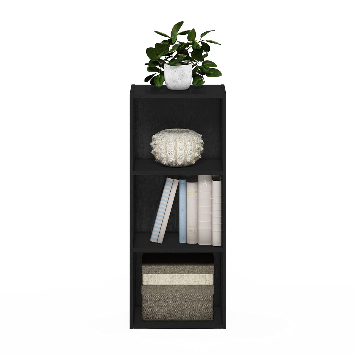 Furinno LUDER blackwood finish adds a versatile modern look
