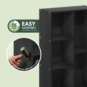 Furinno Luder blackwood finish close-up highlights durable composite wood and smooth surface.
