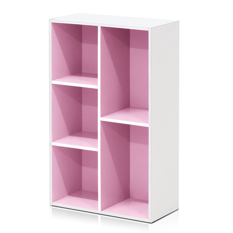 Furinno LUDER bookshelf front view shows compact storage and clean lines
