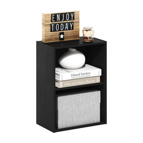 Furinno Luder bookcase with two open shelves for compact storage.
