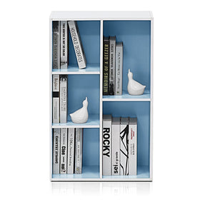 Furinno LUDER 5-cube shelf supports sturdy storage up to 20 lb per cube.