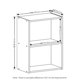Furinno Luder 2-tier shelf supports up to 10 lbs per shelf, total 30 lbs.