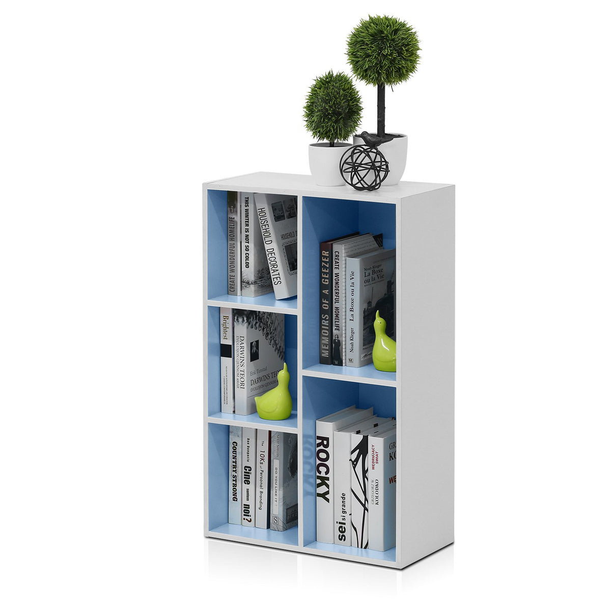 Furinno LUDER bookcase features easy-wipe surfaces for simple cleaning.