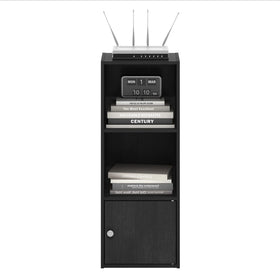 Furinno LUDER sturdy construction back panel enhances stability.