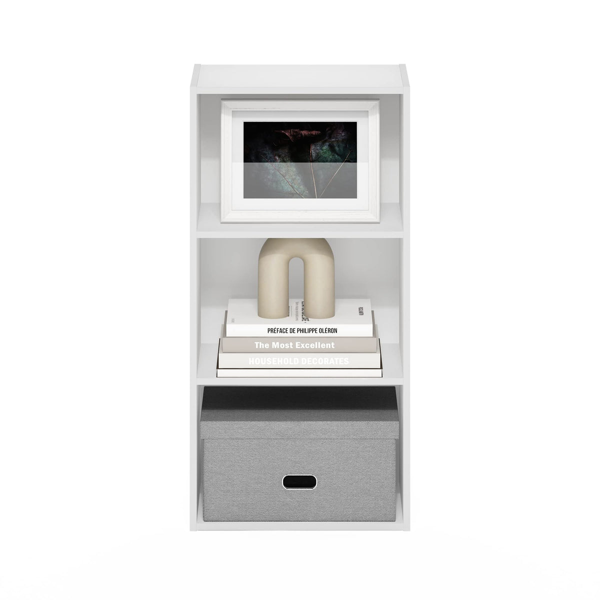 Furinno Luder sturdy back panel adds stability.